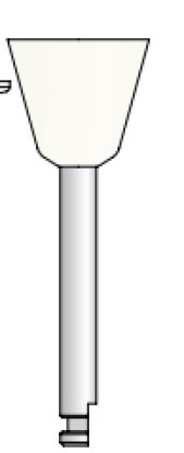 Резинка полировочная Kenda ЧАША ШИРОКАЯ белая (грубая) для углового наконечника , 1 шт 
