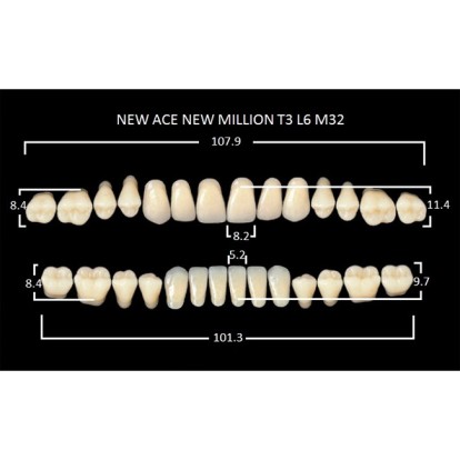 Зубы планка 28 шт MILLION NEW ACE T3/A1